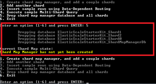 ShardMapの削除結果